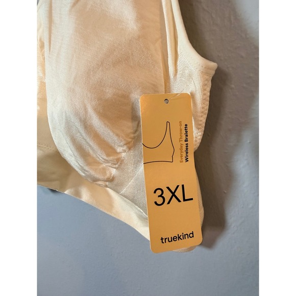 Truekind Everyday Throw-on Wireless Bralette Beige 3XL‎ NWT - Picture 5 of 10